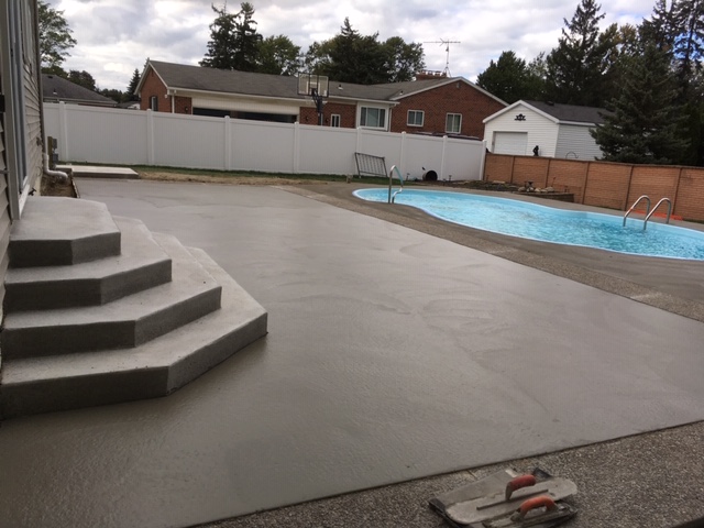 Concrete construction project